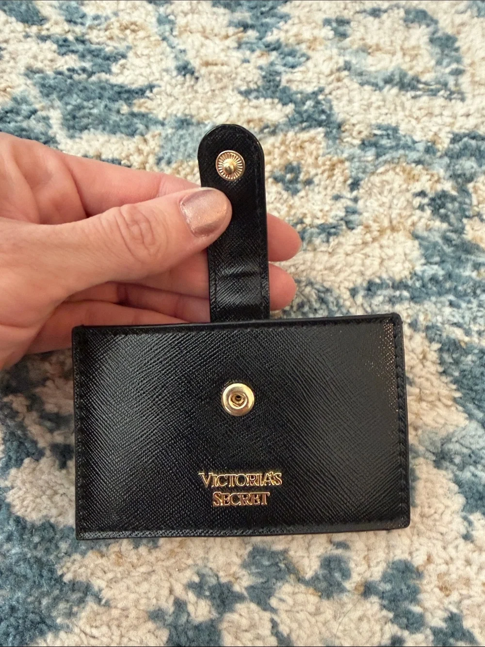 Victoria's Secret Black Card Holder with Multi-Color Edges - Picture 7 of 10